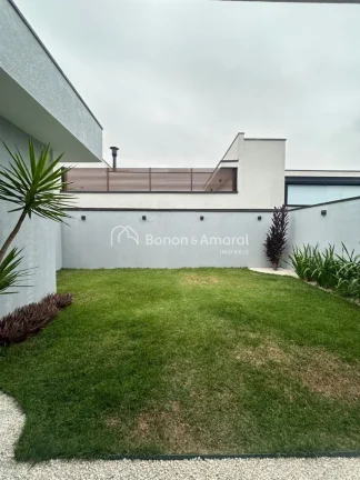 Imagem Casa à venda no condomínio Terras da Estância, em Paulínia, com projeto contemporâneo e ambient...