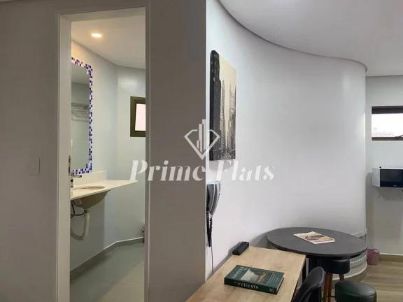 Imagem Flat disponível para locação no Hotel Paulista Wall Street na Bela Vista, com 55m², 1 dormitório e 1 vaga de garagem