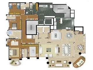 Imagem Apartamento de luxo à venda: 4 quartos, 4 suítes, 2 salas, 5 banheiros e 335m² na Vila Regente Feijó, São Paulo-SP - Condomínio Edifício Bauhaus Anália Franco.