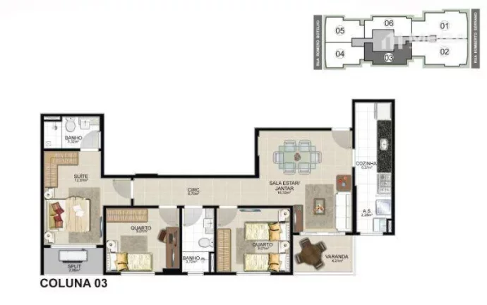 Imagem Apartamento com 3 dormitórios à venda, 85 m² por R$ 1.900.000,00 - Praia da Costa - Vila Velha/ES