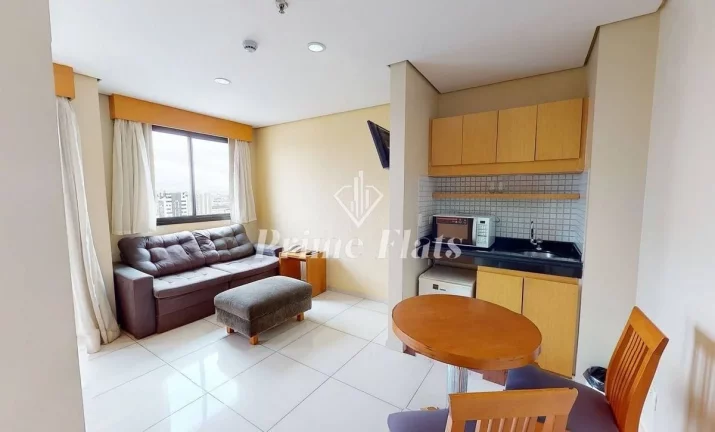 Foto do imóvel Flat disponível para venda no Brasilia Santana Gold Flat, com 32m², 1 dormitório e 1 vaga em Rua Doutor Olavo Egídio