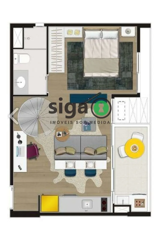 Imagem Lindo apartamento de 36 metros, 1 dormitório na melhor localização do Sumaré