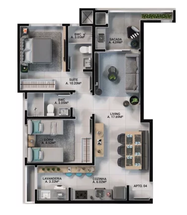 Imagem Scenarium Tower - Apartamento à venda no bairro Morretes - Itapema/SC