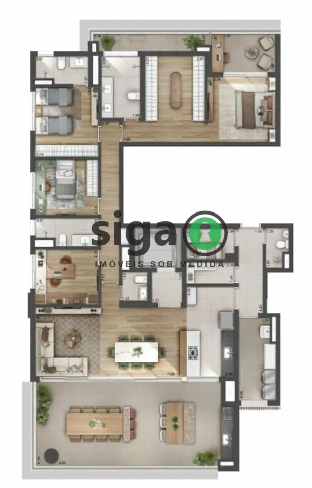 Imagem Roya Perdizes: 224m² de exclusividade e sofisticação em localização nobre