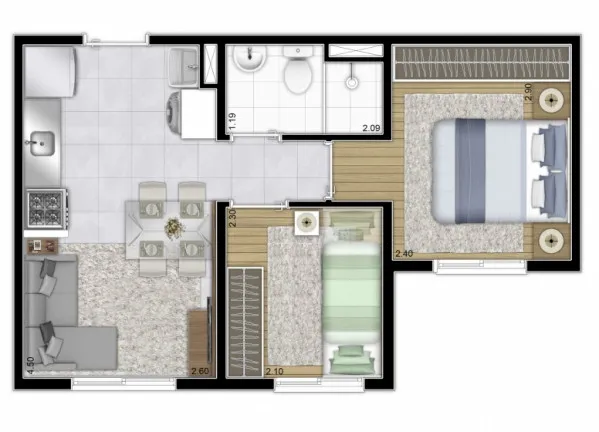 Imagem Apartamento com 2 Quartos à Venda, 32 m²em Itaquera - São Paulo