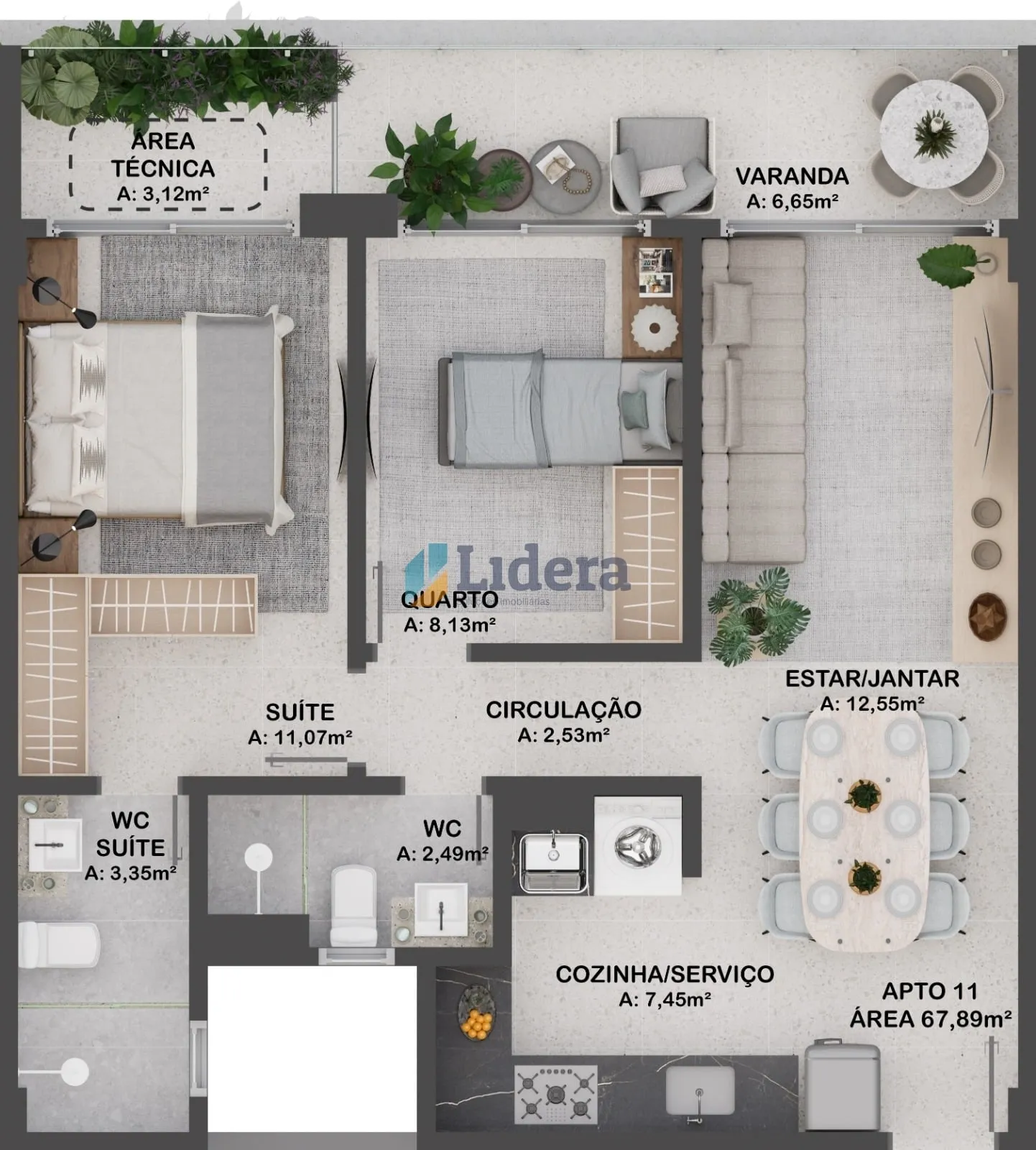 Imagem Apto - 1 Quarto - 55,68 m² - Intermares, Cabedelo/PB