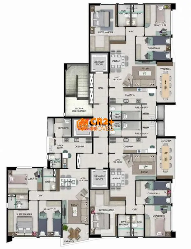 Imagem Apartamento a Venda de 90m² com 3 quartos,1 suíte em Candeias