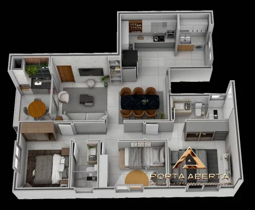 Imagem Apto 3 Quartos, sendo 1 suite e varanda gourmet - Imbaubas - COD 727