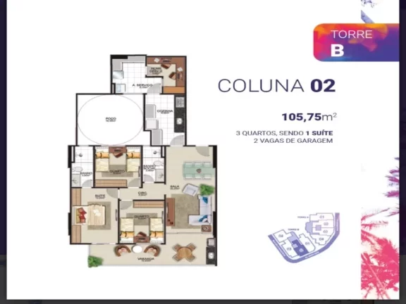 Imagem Lançamento Apartamento com 3 quartos e 1 suíte na praia com venda facilitada