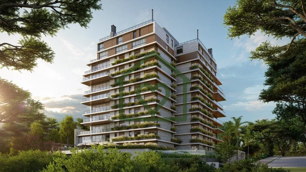 Imagem Um projeto exclusivo, com arquitetura autoral, verdadeiras mansões suspensas cercadas de muito verd...