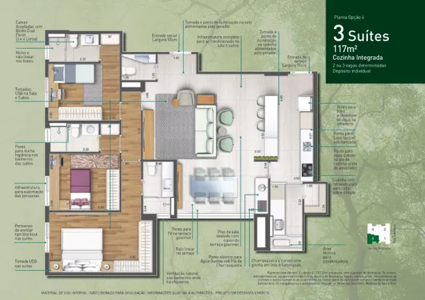 Imagem Apartamento com 3 Quartos à Venda, 117 m² em Vila Assunção - Santo André