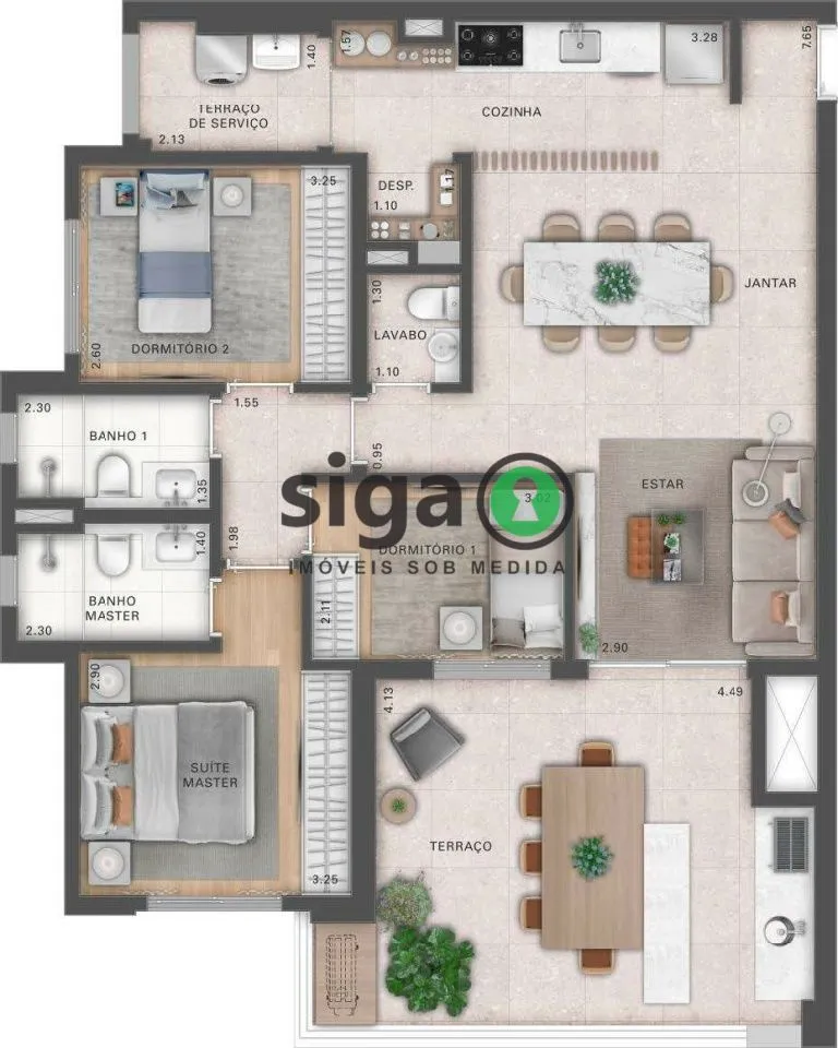 Imagem APARTAMENTO À VENDA 3 QUARTOS,1 SUÍTE JARDIM DAS PERDIZES
