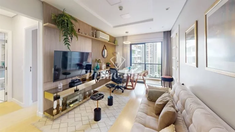 Foto do imóvel Flat disponível para venda no Moema Comfort Residence, com 40m², 1 dormitório e 1 vaga em Rua Pintassilgo