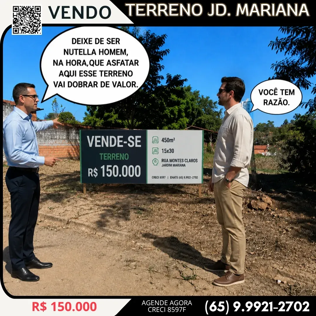 Terreno à Venda, 450 m² em Jardim Mariana - Cuiabá