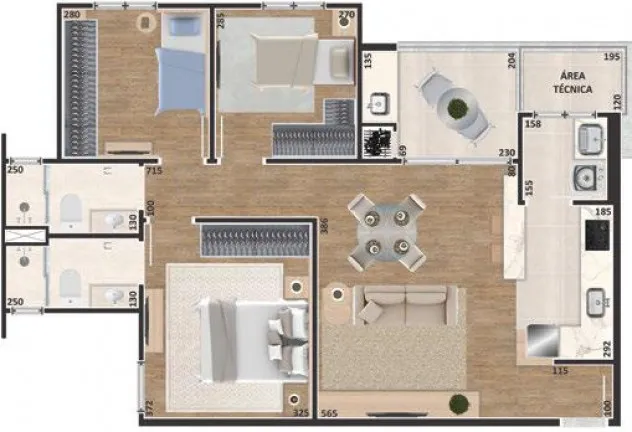 Apartamento com 3 Quartos à Venda, 83 m² em Centro - São José dos Pinhais