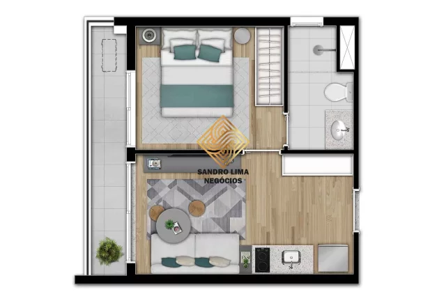 Imagem APARTAMENTO 29,36M² NR, 1 SUÍTE, VARANDA SEM VAGA A VENDA - SUMARÉ - ZONA OESTE - SÃO PAULO/SP