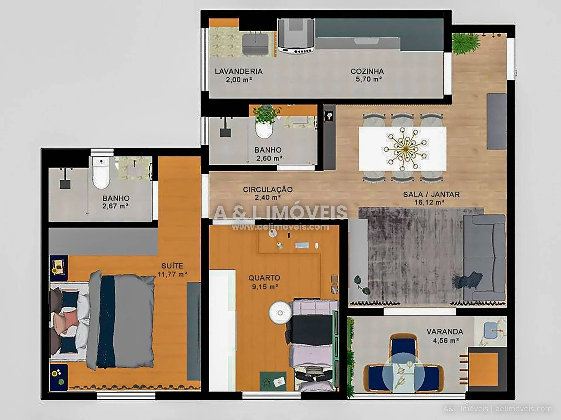 Imagem Apartamento de 64,66 m² no Villa Di Capri II em Taubaté