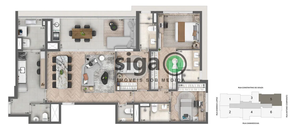 Imagem Apartamento 3 suítes e 2 vagas pronto para morar no Campo Belo