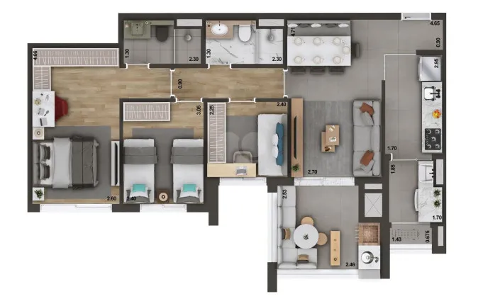 Imagem Apartamento com 3 Quartos à Venda, 105 m² em Vila Dom Pedro I - São Paulo