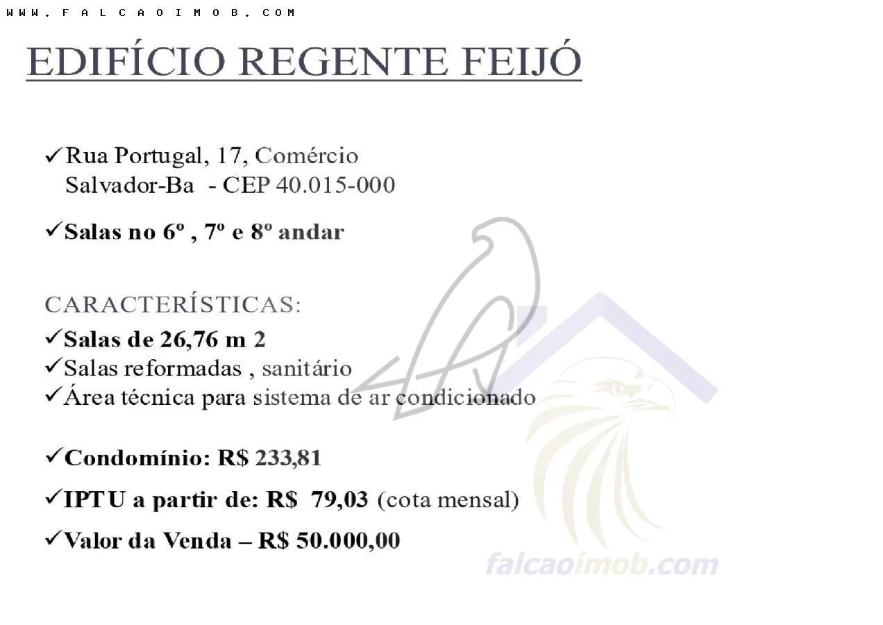 Imagem Sala Comercial para Venda em Salvador / BA no bairro Comércio