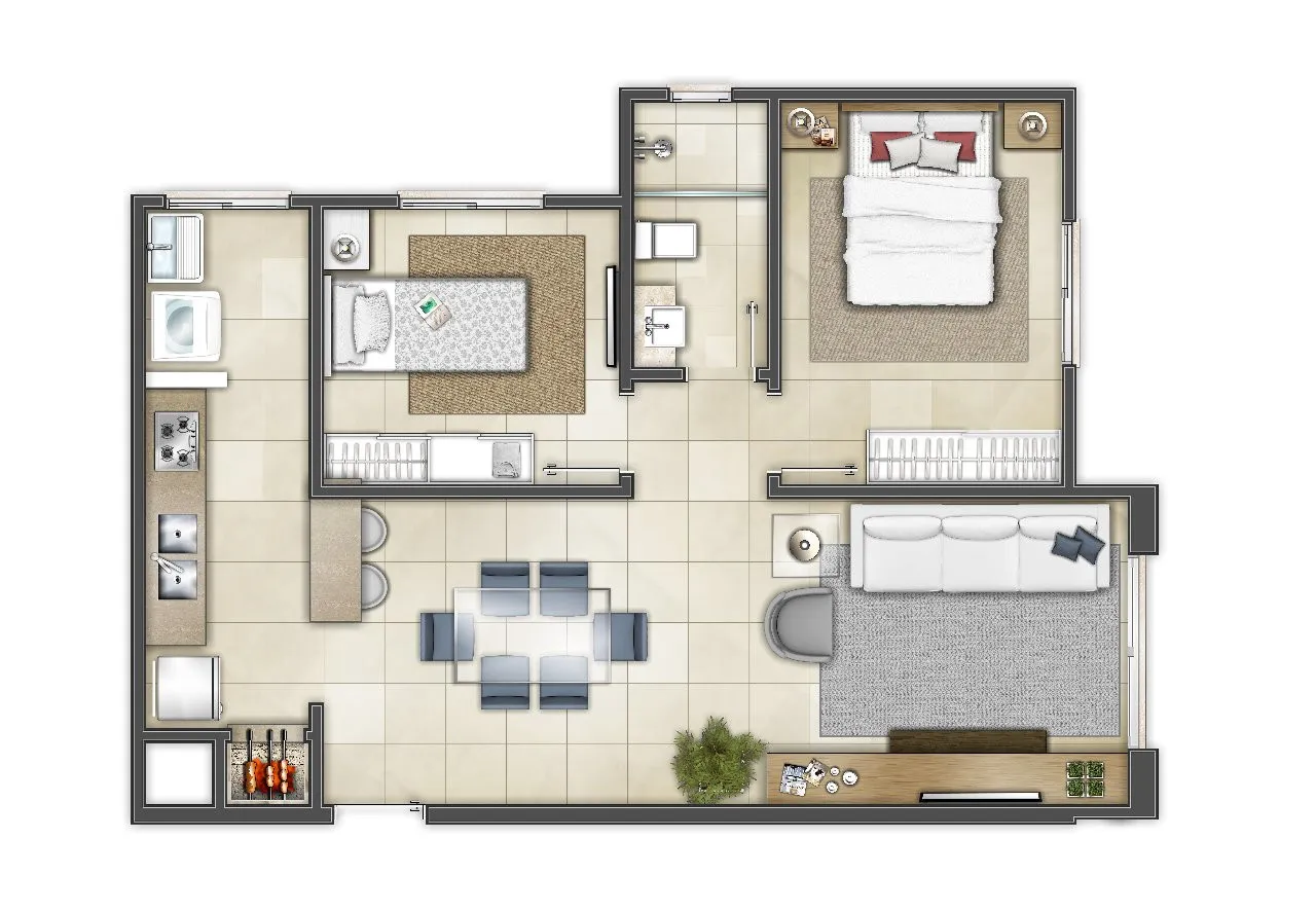 Imagem Apartamento à venda em Torres, Centro, com 1 quarto, 42m2