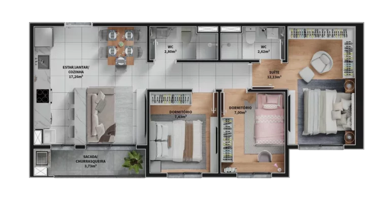 Imagem Varandas 20 de Setembro - Apartamento à venda no bairro Coronel Nassuca - Guaíba/RS