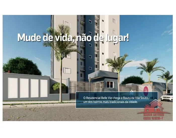 Imagem Apartamento com 2 Quartos à Venda, 59,9 m² em Vila Souto - Bauru