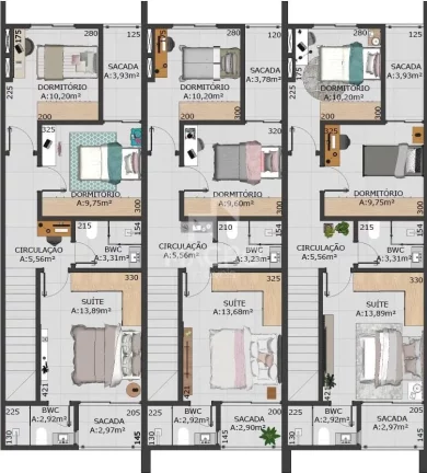 Imagem Geminado Duplex | Três Rios do Norte | 3 quartos (1 suíte) | 119m²