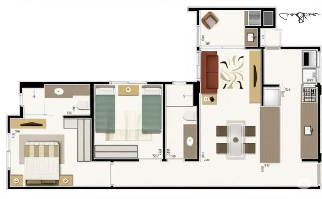 Imagem Apartamento no Centro de Cascavel - 108.73m² - Venda