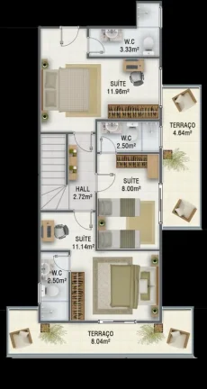 Imagem Apartamento para Venda em Praia Grande, Canto do Forte, 2 dormitórios, 1 suíte, 1 banheiro, 2 vagas