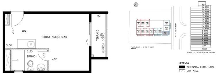 Imagem APARTAMENTO 28m² - 1 DORMITORIO - BROOKLIN