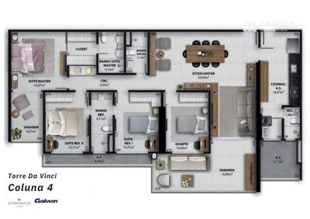 Imagem Apartamento com 4 dormitórios à venda, 169 m² por R$ 3.475.400,00 - Enseada do Suá - Vitória/ES