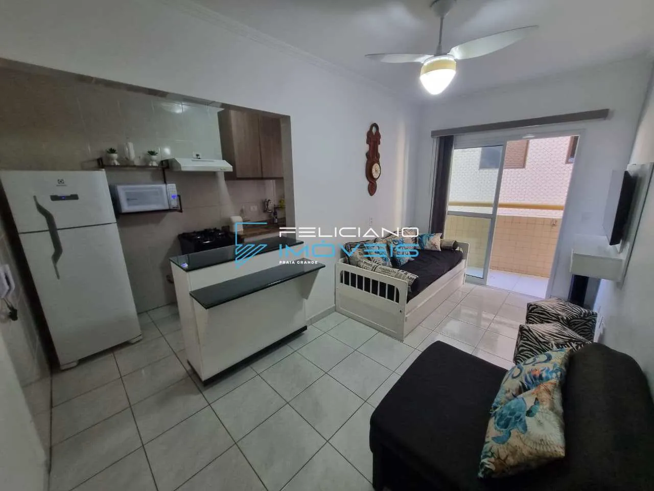 Imagem Apartamento com 1 quarto, Guilhermina, Praia Grande - R$ 355 mil, Cod: 7268