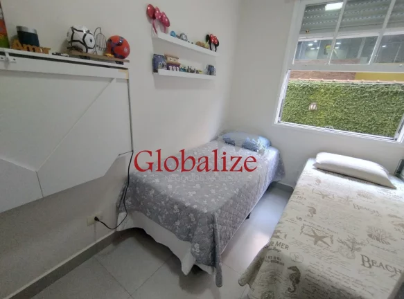 Imagem Apartamento térreo, 2 dormitórios com suíte e porteira fechada no bairro do Embaré em Santos por R$480.000,00