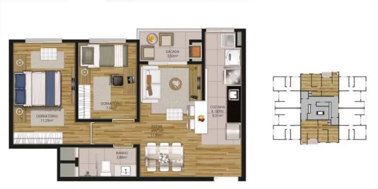 Imagem Apartamento 2 quartos para venda no bairro São Leopoldo em Caxias do Sul
