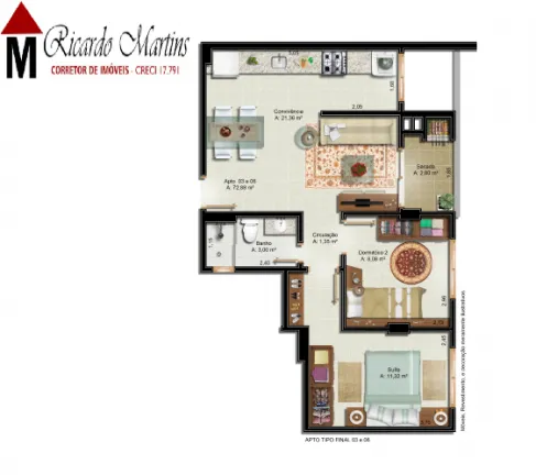 Imagem Apartamento com 3 Quartos à Venda, 141 m² em Centro - Criciúma