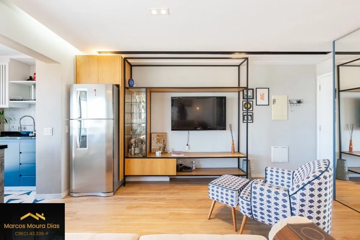 Imagem Apartamento Mobiliado à venda com 1 dormitório e 1 vaga na Vila Leopoldina - Portaria 24 hs, Edifício com Lazer e Gerador