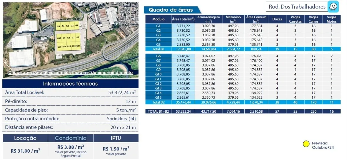 Imagem Galpão para locação em Guarulhos Business Park