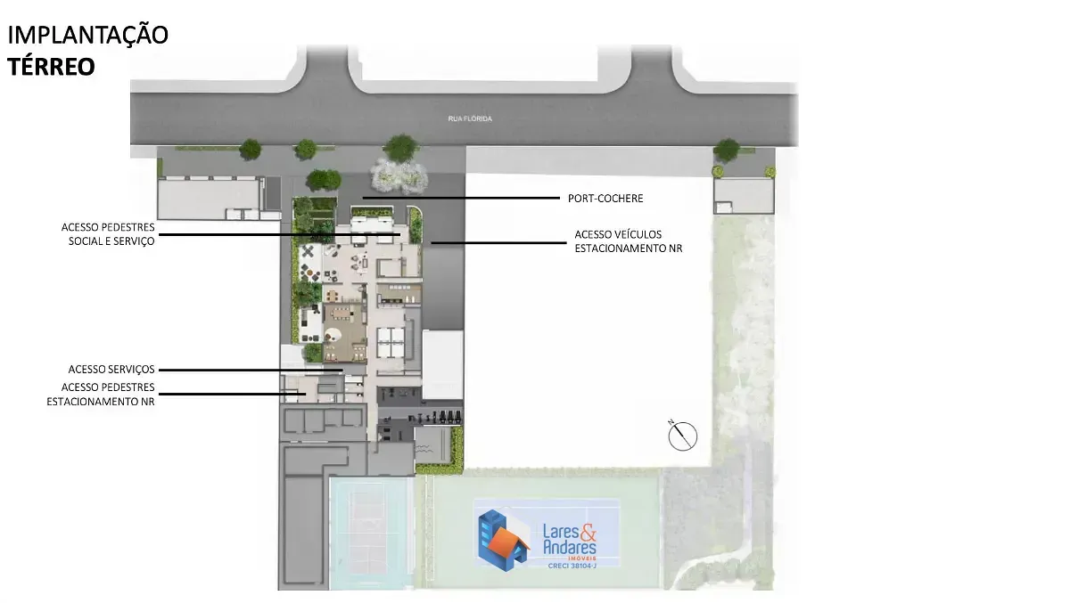 Imagem Apartamento para venda em Cidade Monções com 1 quarto, sendo 1 suíte, 24m²