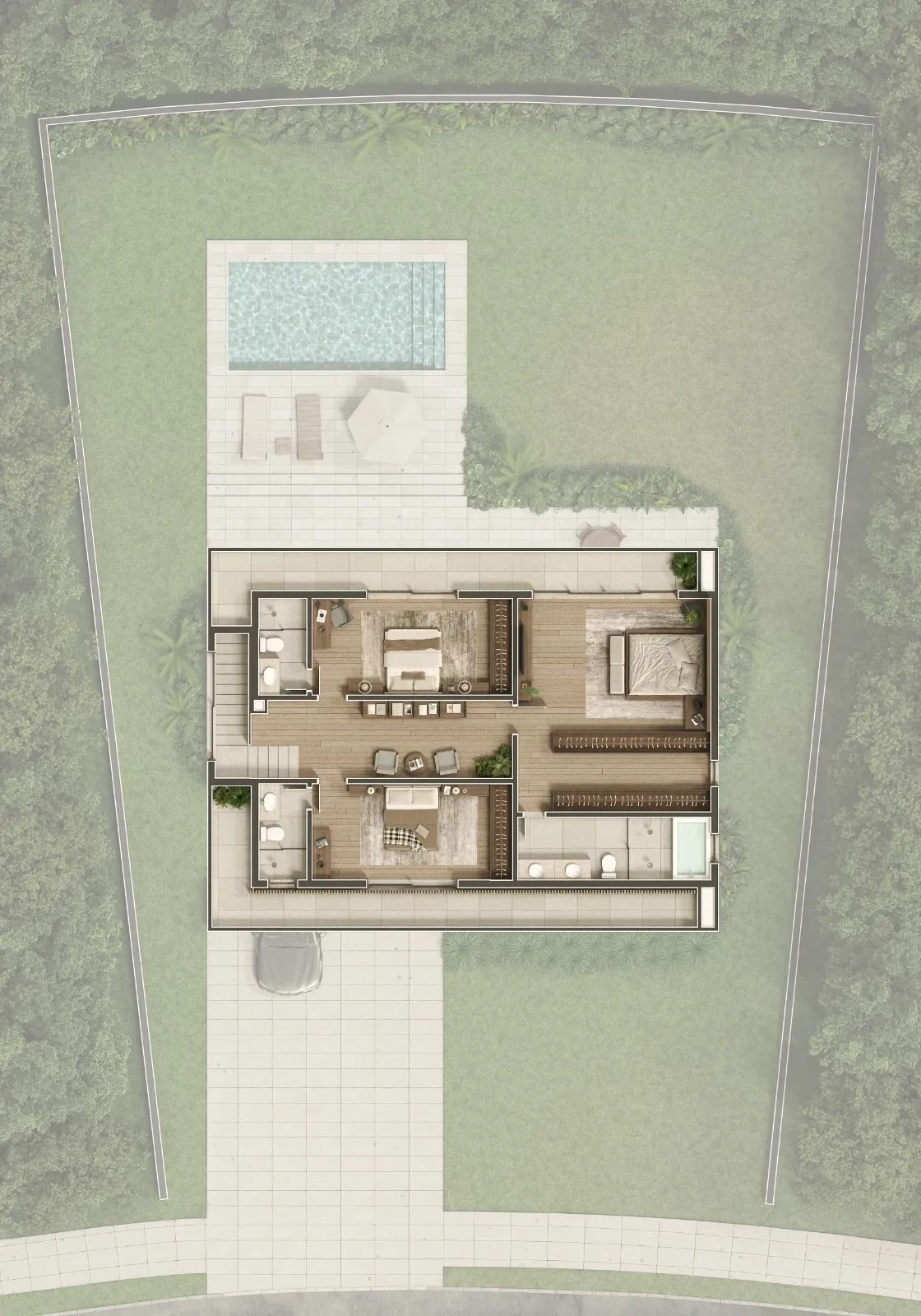 Imagem Casa com 262m², 4 suites - Fundos para APP