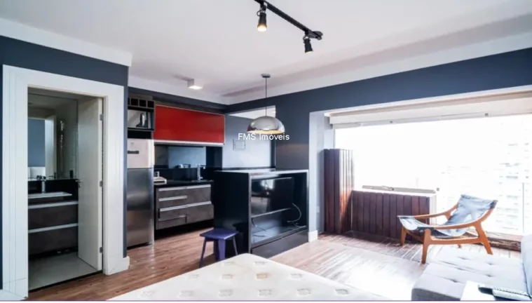 Imagem Studio para locação no Brooklin com 1 suíte, 1 banheiro, 1 vaga, 33m².