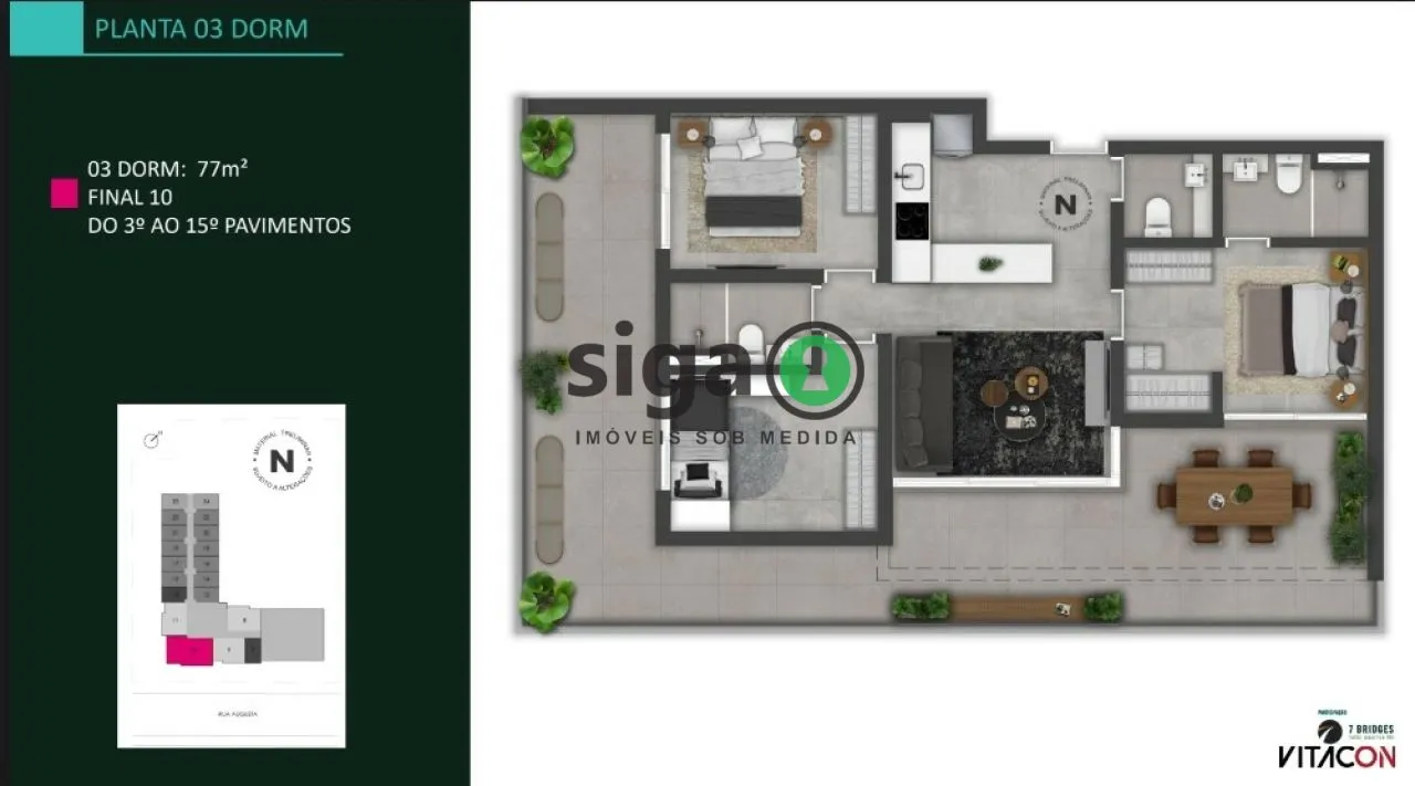 Imagem Apartamento para venda no Jardins 03 dormitórios, São Paulo - SP