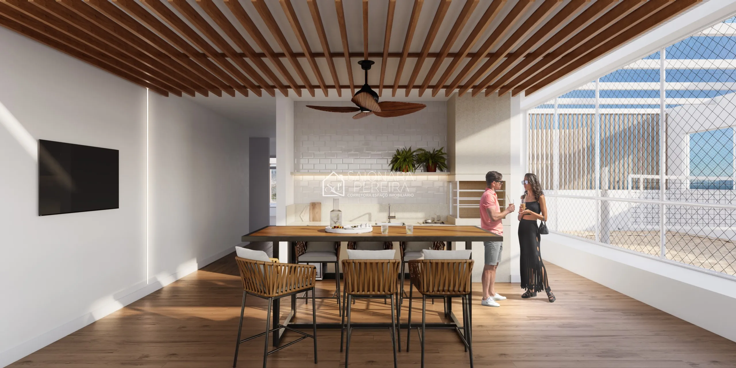Imagem Apartamento 3 Suítes à Venda no Bairro Campinas, São José - 136m² com Vista para o Mar
