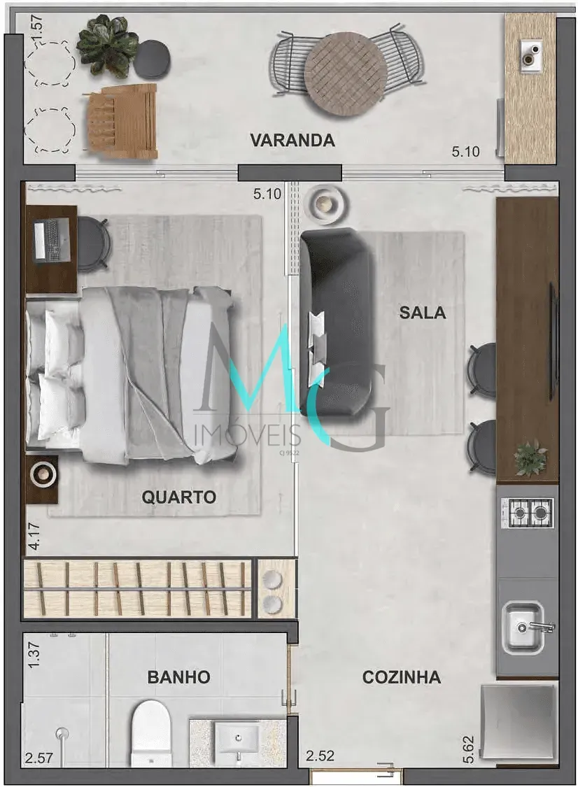 Imagem Studio à venda 1 Quarto 30.16M² Gávea Rio de Janeiro - RJ | Soho Gávea