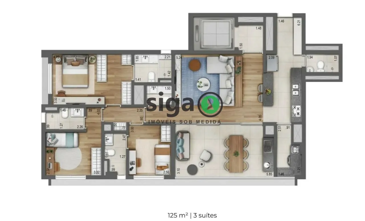Imagem Apartamento para venda na Vila Clementino 03 suítes, São Paulo - SP
