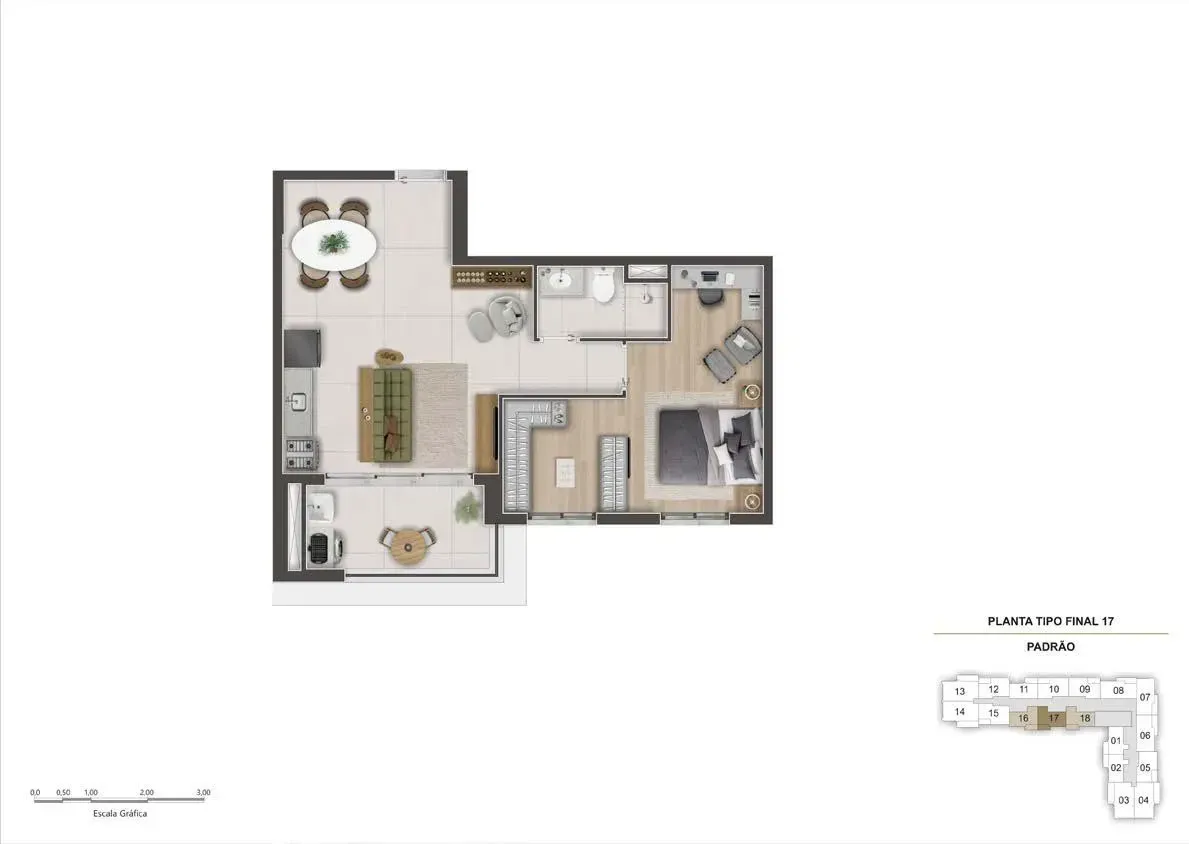 Imagem Apartamento com 1 Quarto à Venda, 47 m² em Jardim Tupanci - Barueri