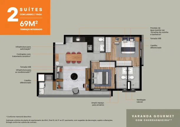Imagem Apartamento com 2 Quartos à Venda, 69 m² em Pinheiros - São Paulo