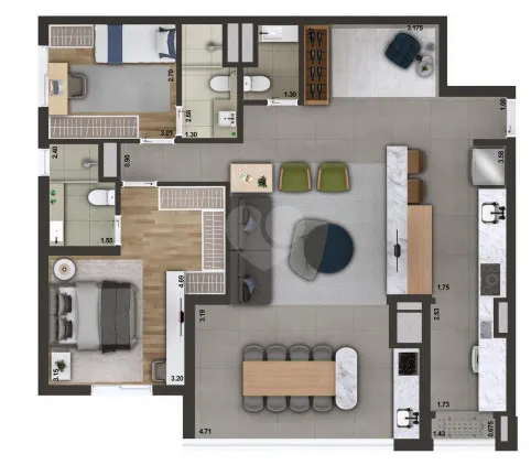 Imagem Apartamento com 3 Quartos à Venda, 105 m² em Vila Dom Pedro I - São Paulo