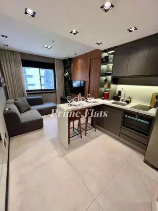 Imagem Flat disponível para locação no The World na Vila Olímpia, com 30m², 1 dormitório e 1 vaga
