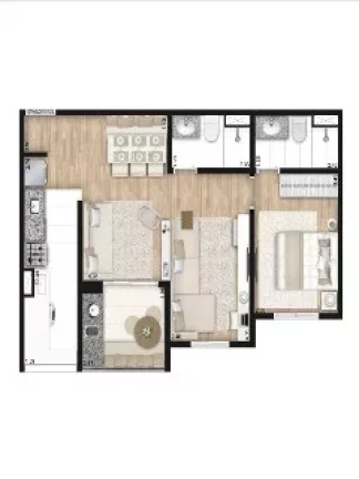 Imagem Apartamento de 2 quartos com suíte e vaga na Saúde - Condomínio Edifício Botanic São Paulo-SP